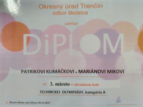 Okresné kolo technickej olympiády