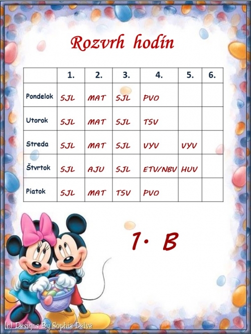 ROZVRH 1.stupeň