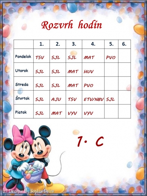 ROZVRH 1.stupeň